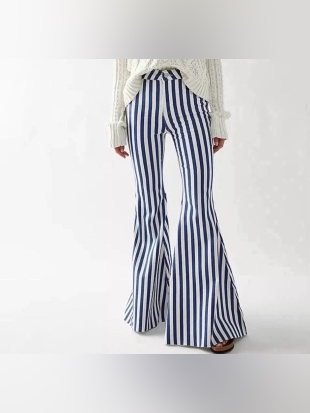 Free People Float On Striped Denim